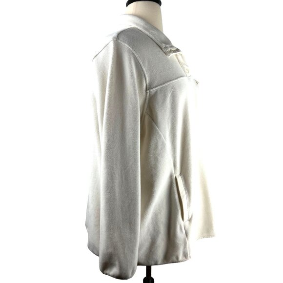 32 Degrees Women's Soft Fleece Button Snap Sweatshirt Pullover Top, Size 3X - Picture 4 of 14